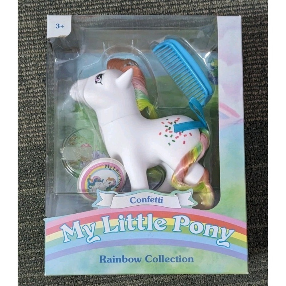 My Little Pony CONFETTI Rainbow Collection Figure Retro Basic Fun MLP‎ NEW READ